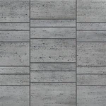 Strieborné travertínové dlaždice